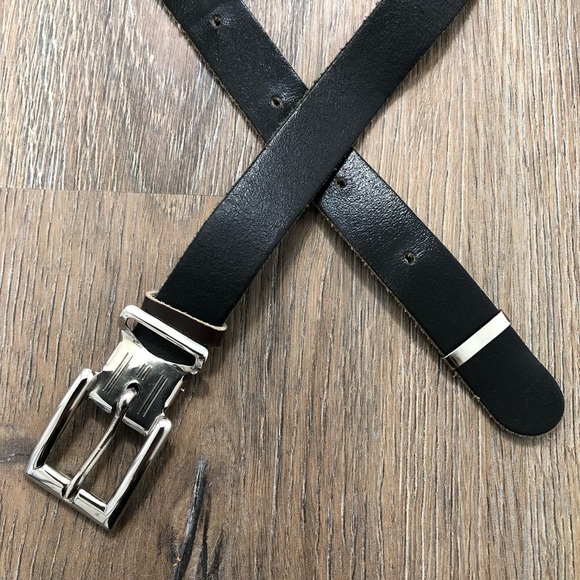 Vintage Black Leather Belt - Picture 3 of 17